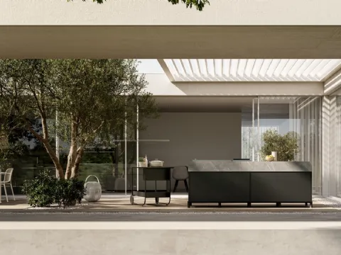 Cuisine moderne d'extérieur en aluminium Aura 03 de Arredo3