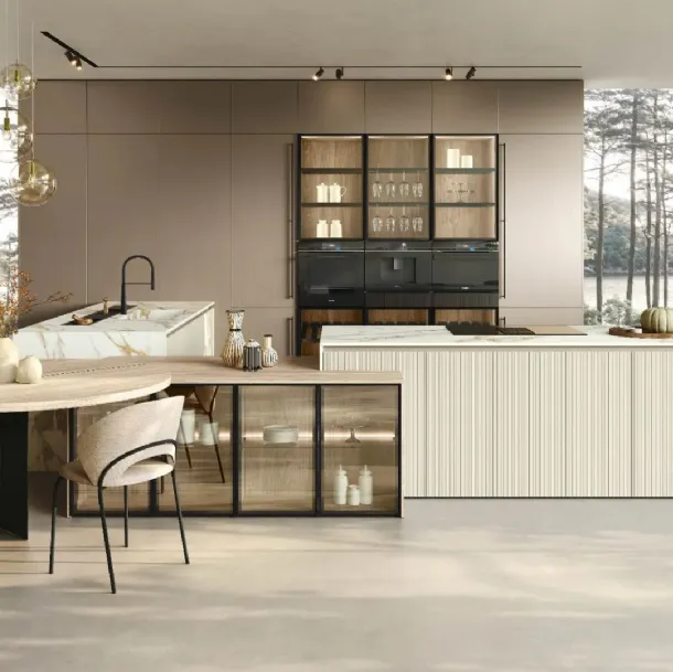 Cuisine moderne avec île Color Trend 02 de Stosa