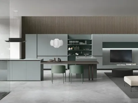 Cuisine moderne avec îlot Color Trend 02 de Stosa