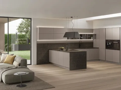 Cuisine Moderne avec péninsule Color Trend 03 de Stosa
