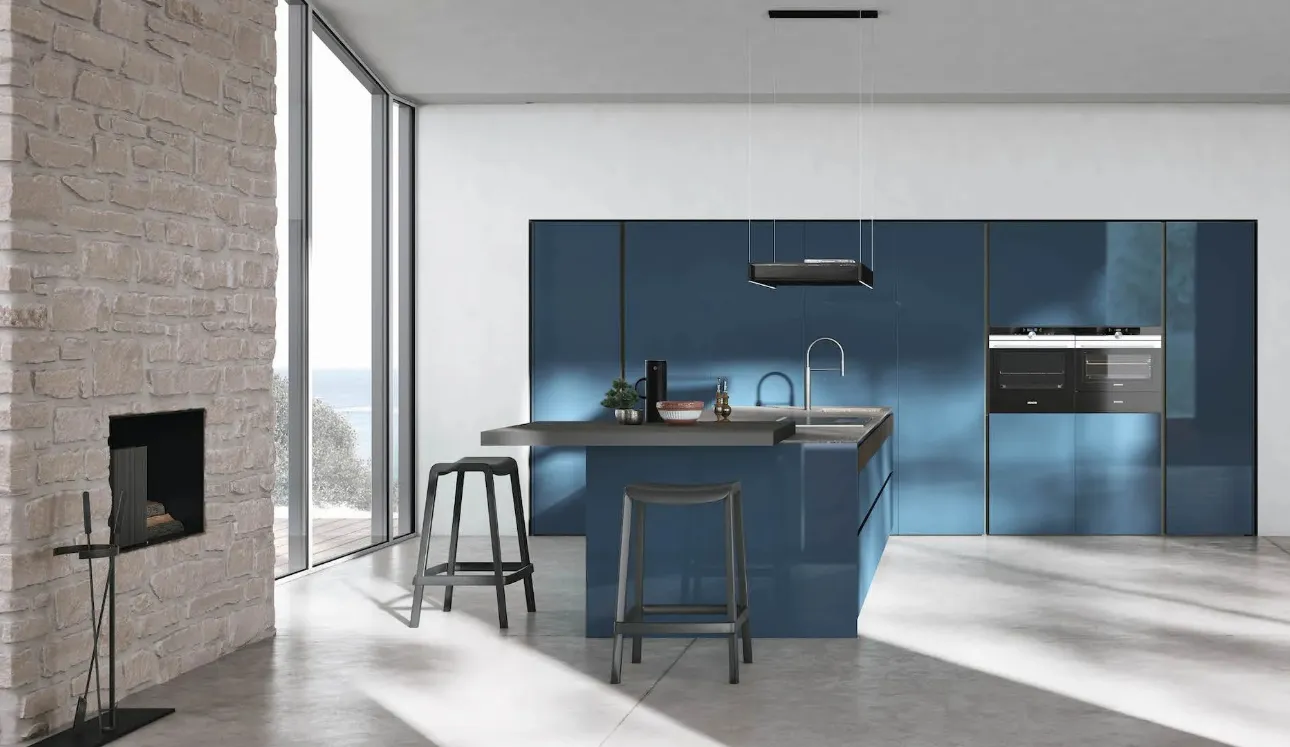 Cuisine moderne avec îlot Color Trend 06 de Stosa