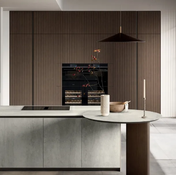 Cuisine moderne avec îlot Glass 01 de Arredo3