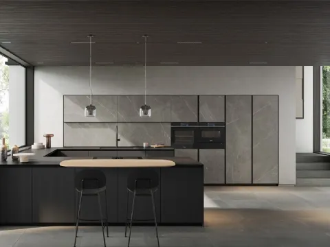 Cuisine Moderne avec îlot Glass 04 de Arredo3