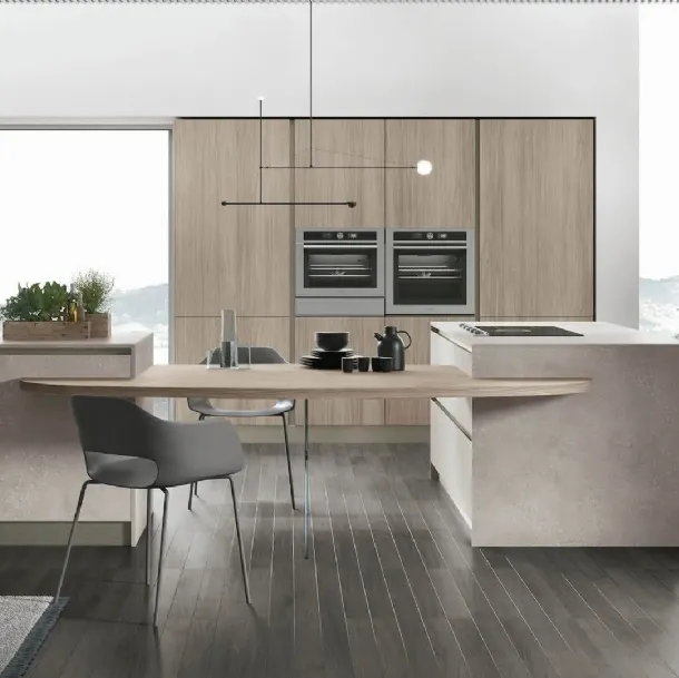 Cuisine moderne avec double îlot Infinity 09 de Stosa
