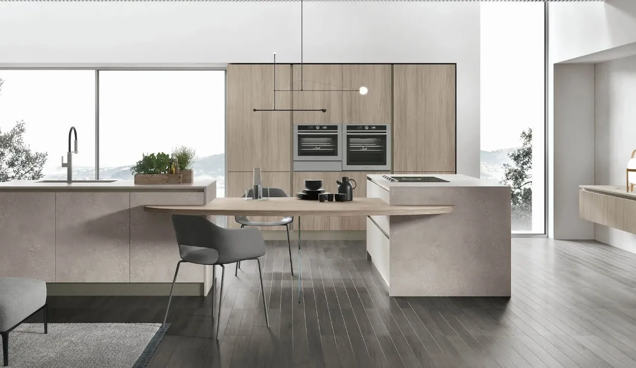 Cuisine moderne avec double îlot Infinity 09 de Stosa