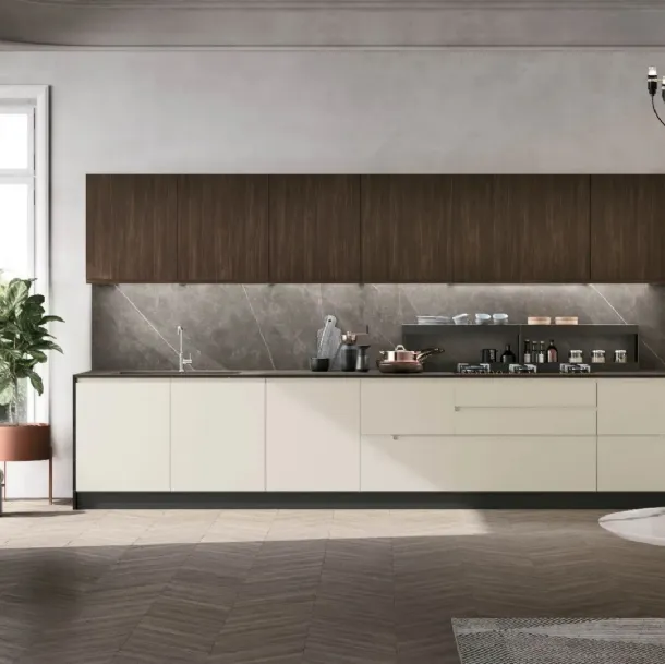Cuisine moderne Karma 07 en Pet et Chêne Écorce de Stosa.