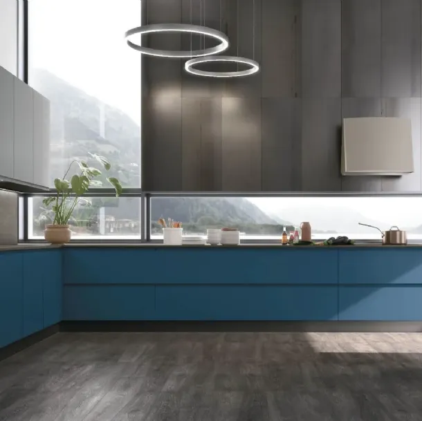 Cuisine moderne en forme d'angle Karma 09 de Stosa