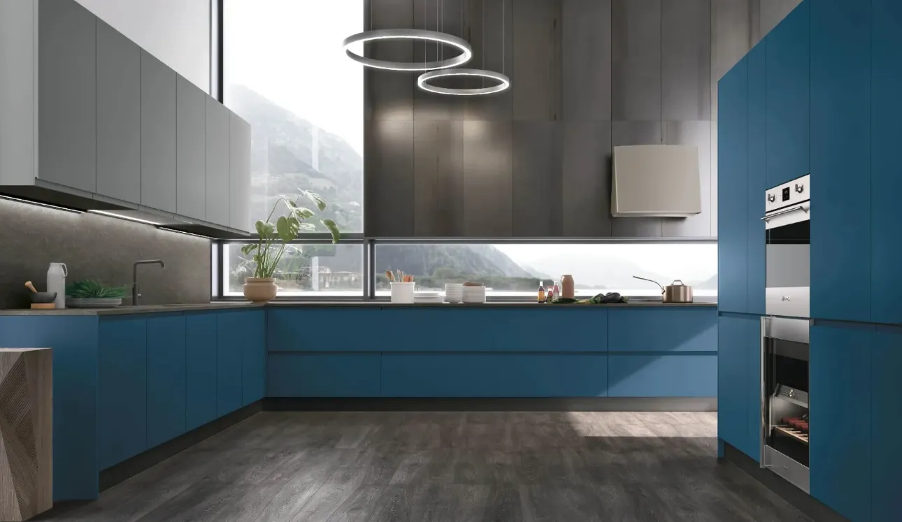 Cuisine moderne en forme d'angle Karma 09 de Stosa
