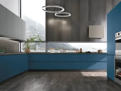 Cuisine moderne en forme d'angle Karma 09 de Stosa