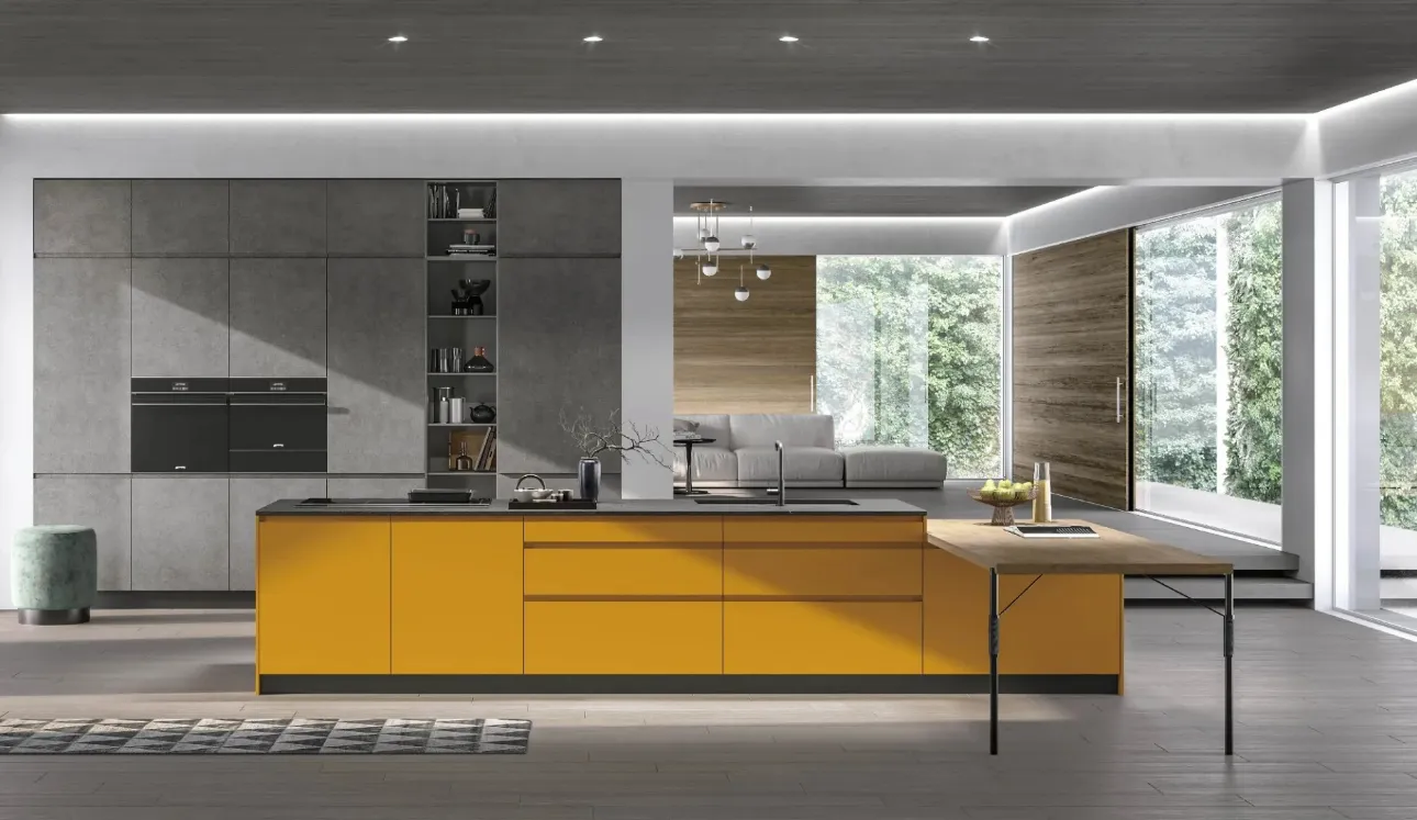 Cuisine moderne avec l'îlot Karma 10 de Stosa