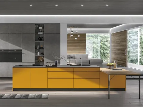 Cuisine moderne avec l'îlot Karma 10 de Stosa