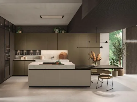 Cuisine moderne avec îlot Metropolis 01 de Stosa