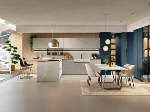 Cuisine Moderne avec îlot Metropolis 02 de Stosa