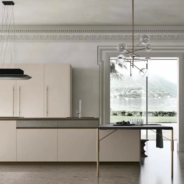 Cuisine moderne avec l'îlot Metropolis 04 de Stosa