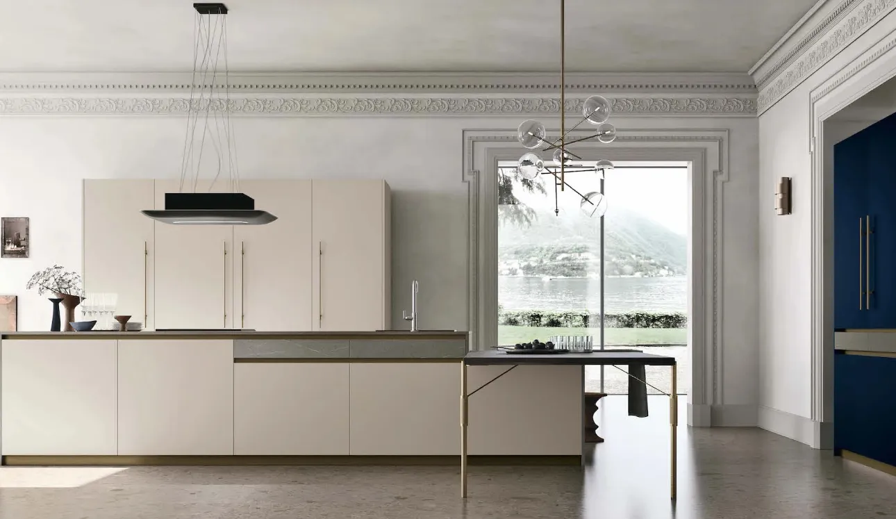 Cuisine moderne avec l'îlot Metropolis 04 de Stosa