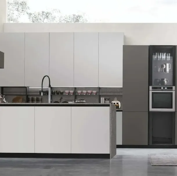 Cuisine moderne avec îlot Metropolis 13 de Stosa