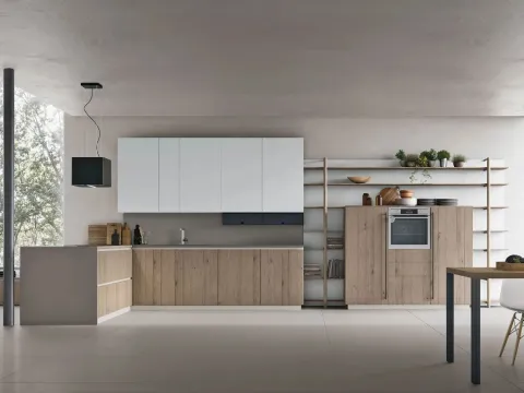 Cuisine moderne avec îlot Natural 09 de Stosa
