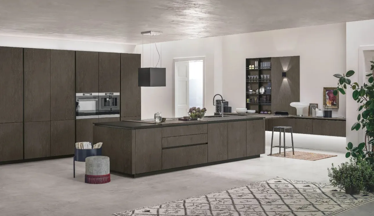 Cuisine moderne avec l'îlot Natural 10 de Stosa.
