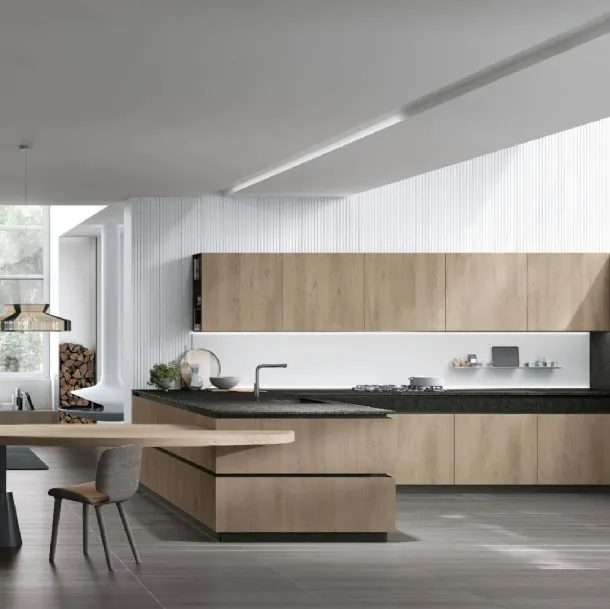 Cuisine moderne avec îlot naturel 11 de Stosa