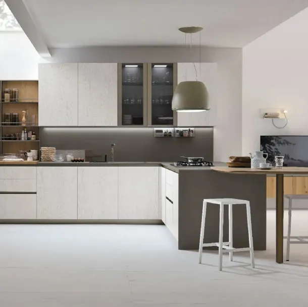 Cuisine moderne avec îlot Natural 12 de Stosa