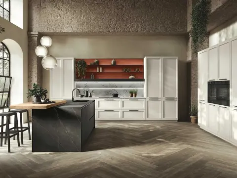 Cuisine moderne en angle avec îlot Palio 06 de Stosa.