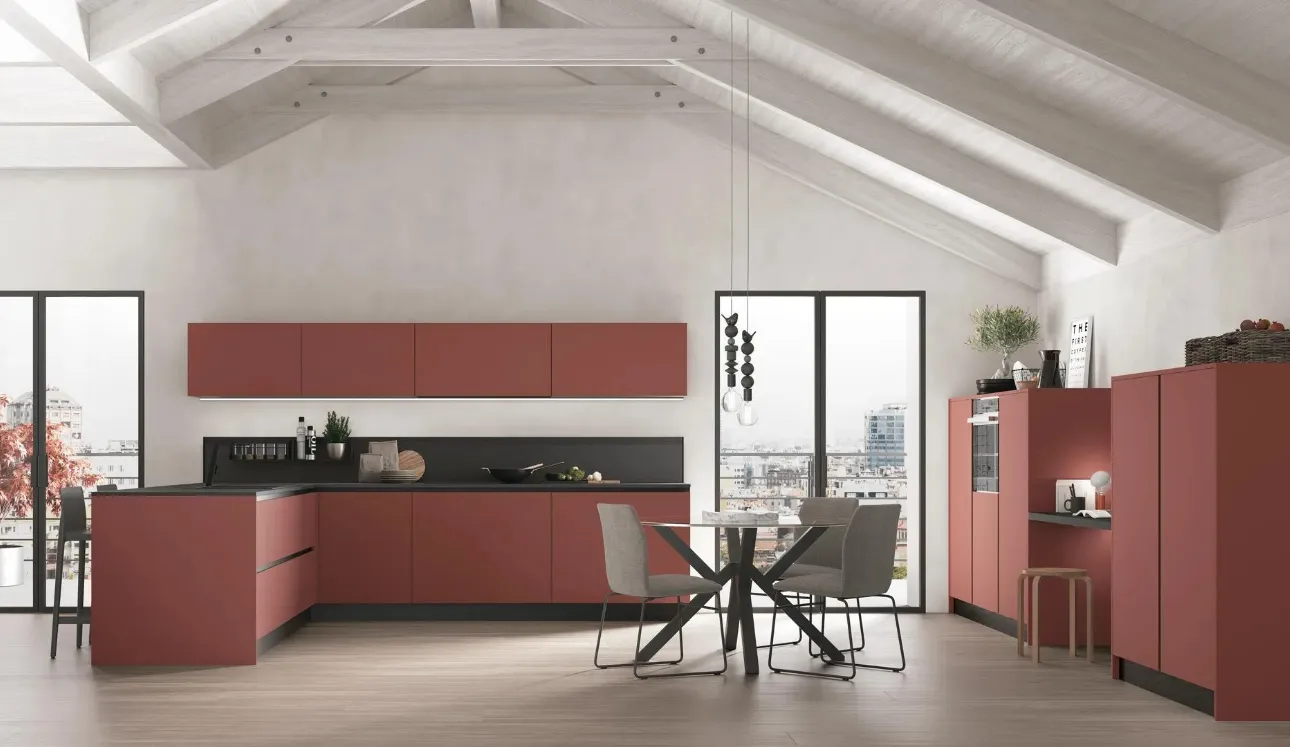Cuisine moderne avec îlot Young 06 de Stosa