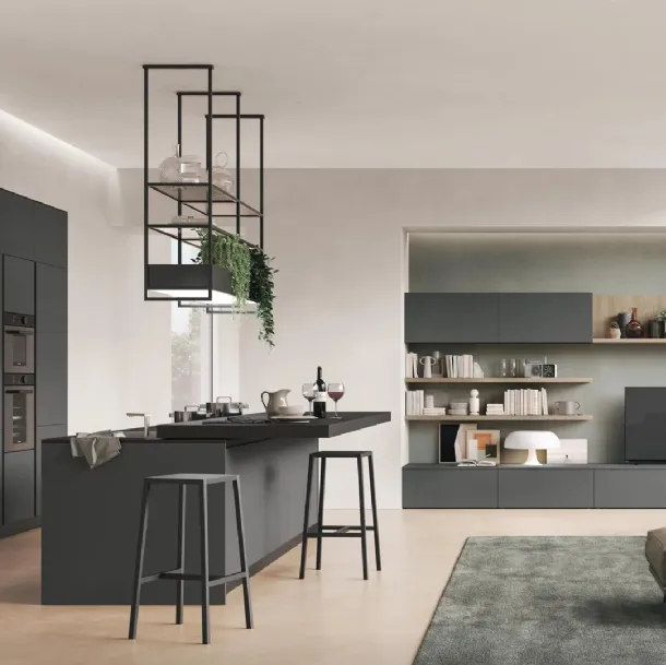 Cuisine moderne avec l'îlot Young 07 de Stosa