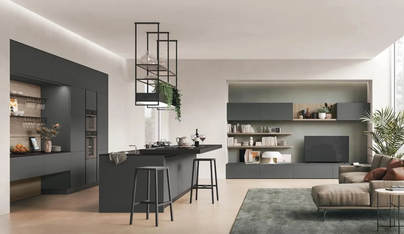 Cuisine moderne avec l'îlot Young 07 de Stosa