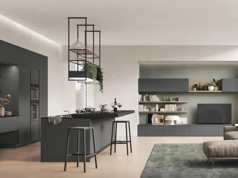 Cuisine moderne avec l'îlot Young 07 de Stosa