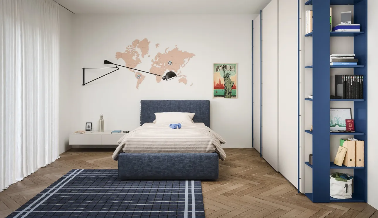 Lit simple Swell avec rangement de Nidi