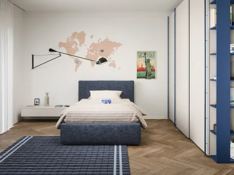 Lit simple Swell avec rangement de Nidi