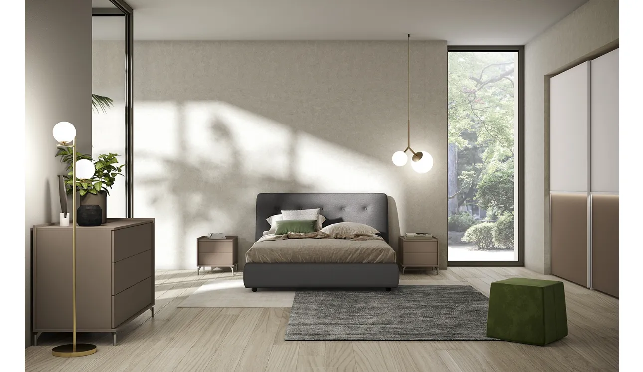 Lit Adagio en tissu rembourré de Colombini Casa