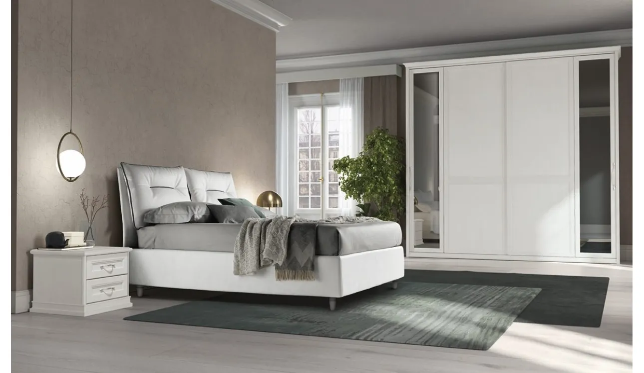 Lit Arcadia Kiss en tissu rembourré de Colombini Casa.