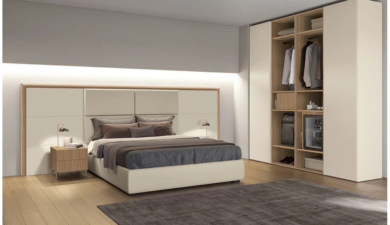 Lit en simili-cuir Basic de Colombini Casa
