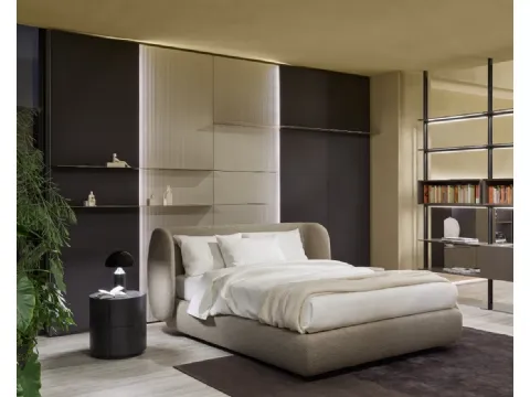 Lit rembourré Cosy avec coffre de rangement de Sangiacomo