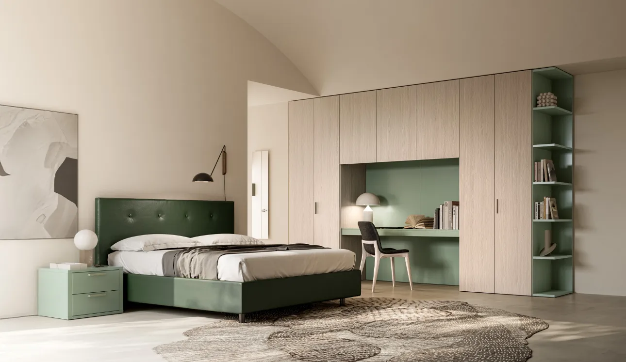 Lit double Eros avec conteneur de SantaLucia