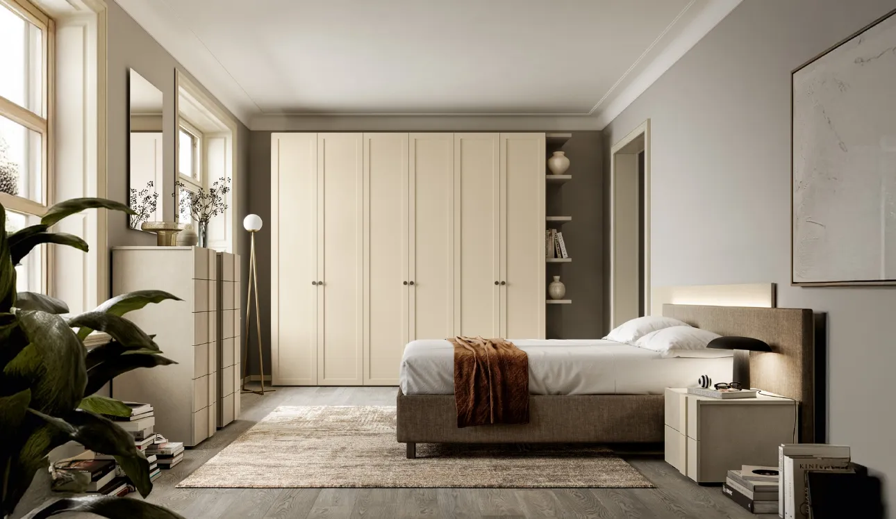 Lit avec tête de lit à deux panneaux Mari de SantaLucia