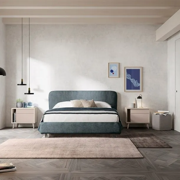 Lit rembourré en tissu Reverso de Colombini Casa