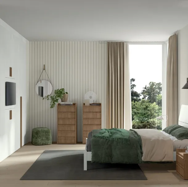 Lit double avec tête de lit Volo Bent de Colombini Casa