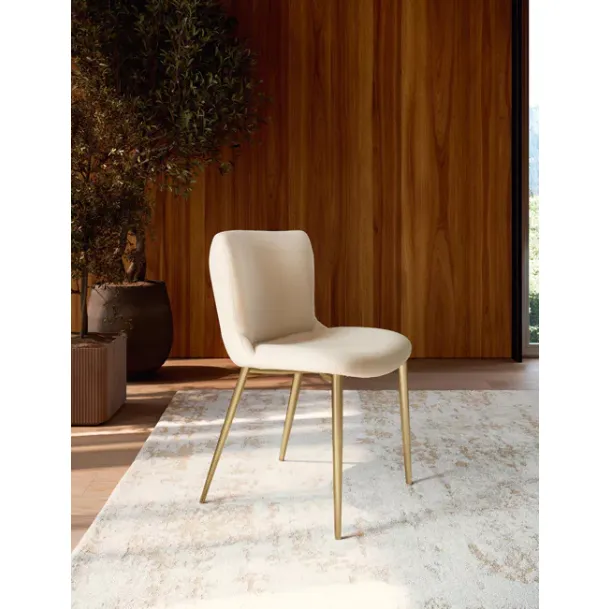 Chaise en tissu Ariel de Bontempi.