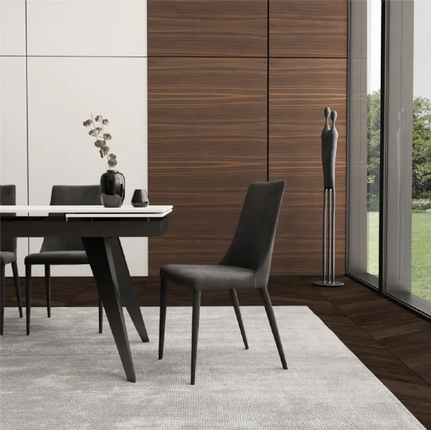 Chaise en velours Ely d'Easyline