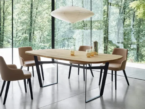 Chaise Eva en simili cuir avec accoudoirs de Sangiac