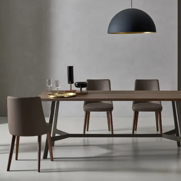 Chaise Eva en tissu rembourré de Sangiacomo