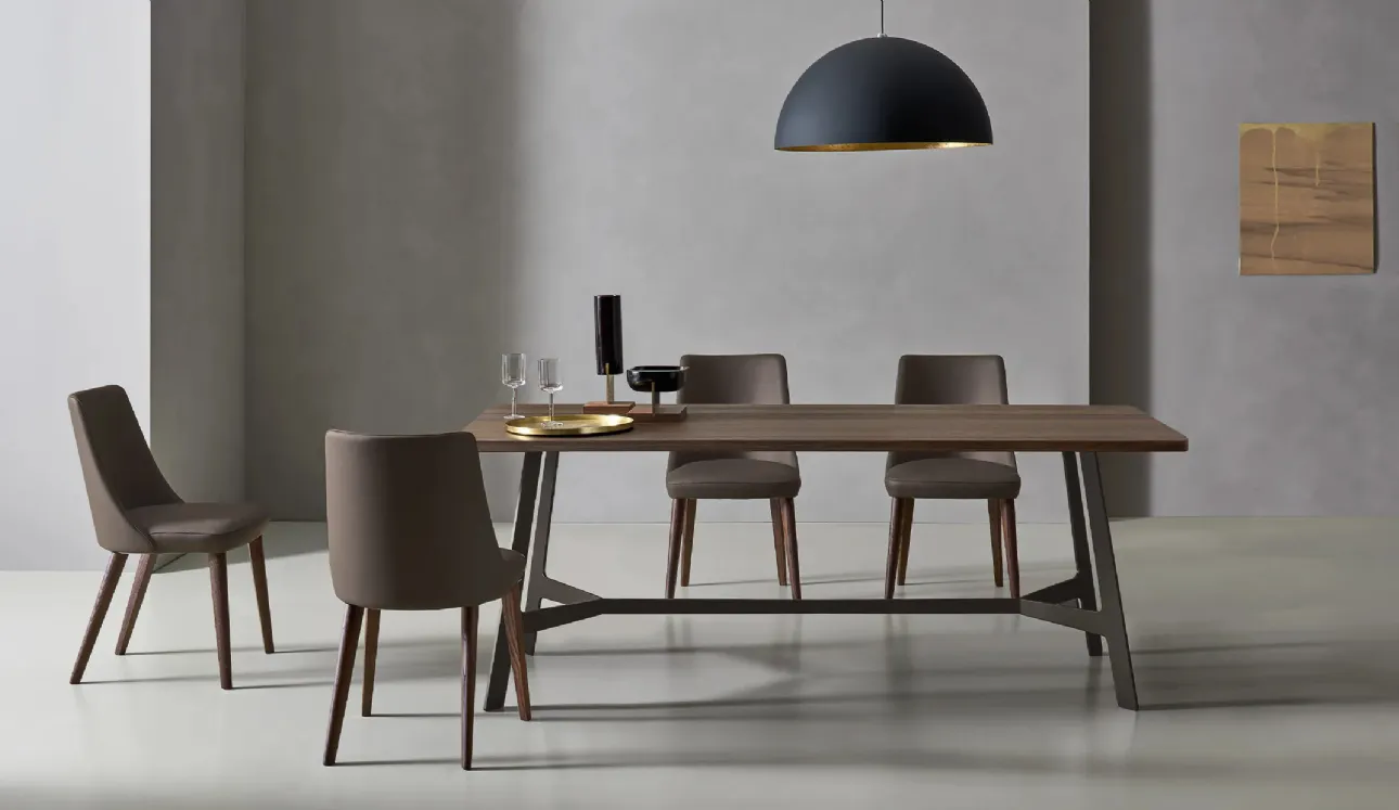 Chaise Eva en tissu rembourré de Sangiacomo