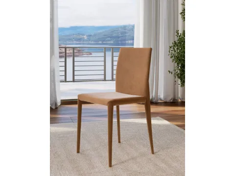 Chaise Margharet en cuir de Bontem
