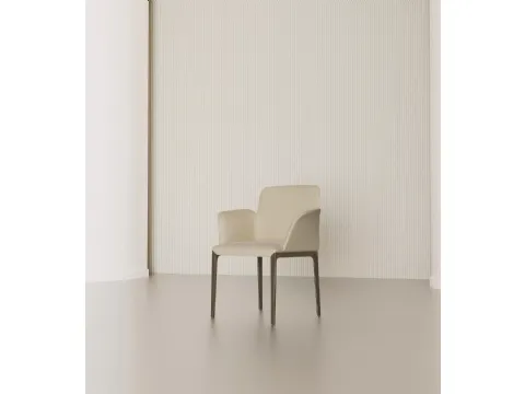 Chaise avec accoudoirs Opera en cuir de Bontem