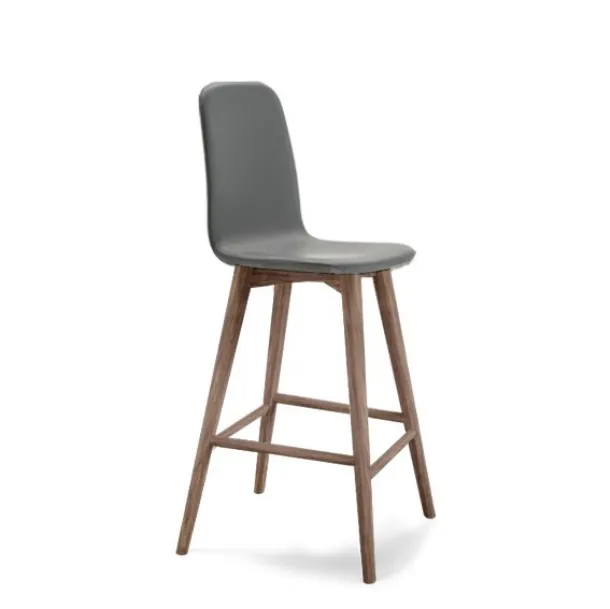 Tabouret Maya en éco-cuir avec structure High Court Ash