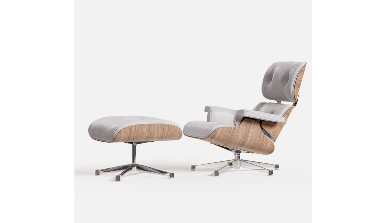 Fauteuil de style en bois et en cuir de Siger
