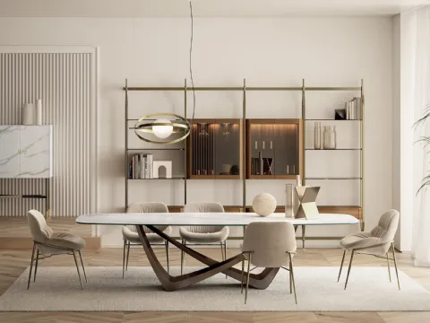 Table Bach en SuperMarbre de Bontempi