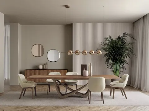 Table en bois massif Bach de Bontempi